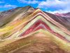 Vinicunca Peru - Rainbow Mountain (5200 m) in Andes Cordillera de los Andes Cusco region in South America.